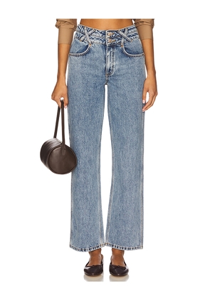 Seventy + Mochi Leo Straight Jeans in Blue. Size 26. Also in 25, 27, 29, 30, 34.