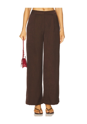 Runaway The Label Arla Wide Leg Pants in Chocolate. Size M. Also in S, XS, L.