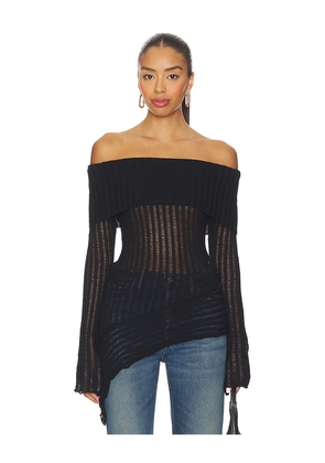 superdown Tawny Sweater in Black. Size L. Also in XS, S, M.