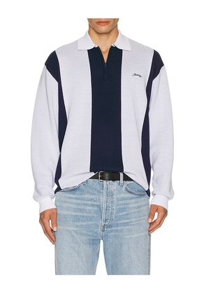 Students Golf Gibson Fleece Long Sleeve Polo in Light Grey. Size M. Also in S, XL/1X.