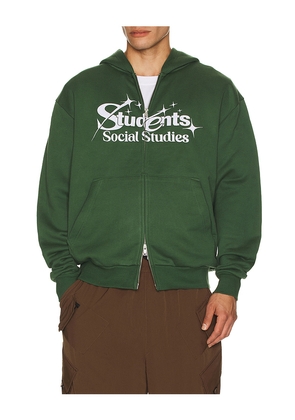 Students Golf Rising Stars Fleece Zip Hoodie in Dark Green. Size M. Also in S, L, XL/1X.