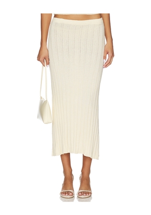 SNDYS Baha Midi Skirt in Cream. Size M. Also in L, S, XL, XS, XXL, XXS.