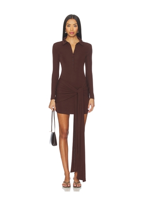 SNDYS Rachel Mini Dress in Chocolate. Size M. Also in S, XXS, XS, L.