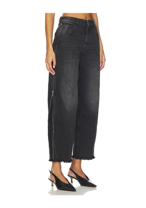 Seventy + Mochi Bo Zip Wide Leg Jeans in Black. Size 25. Also in 28, 29, 31, 32.