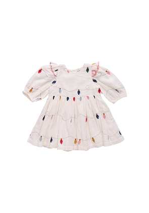 Pink Chicken Girl Embroidery Brooke Dress in White. Size 2. Also in 3, 4.