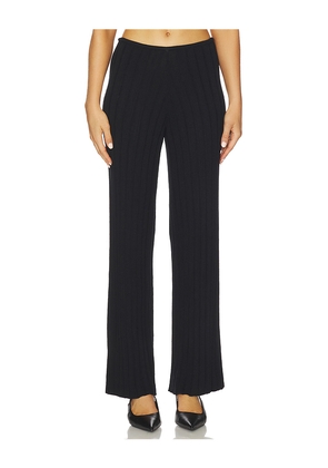 SNDYS Baha Ribbed Wide Leg in Black. Size M. Also in XS, S, L.