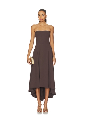Susana Monaco Strapless High Low Dress in Brown. Size M. Also in XS, S, L, XL.