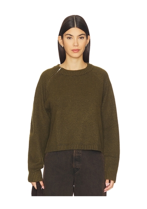 Sanctuary Zip It Sweater in Dark Green. Size M. Also in XS, S, L.