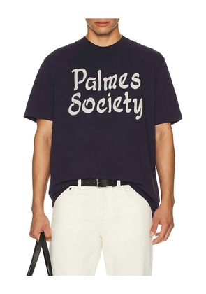 Palmes Society T-Shirt in Navy. Size M. Also in XL.