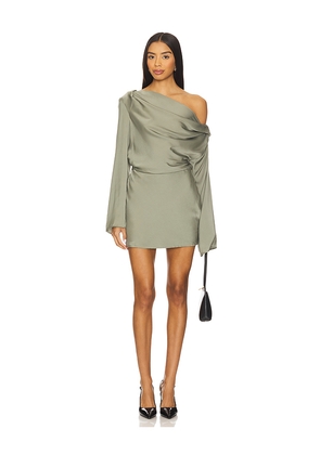 SNDYS Calissa Mini Dress in Green. Size M. Also in XS, S.
