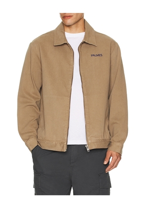 Palmes Forever Zip Jacket in Brown. Size 48. Also in 46, 50.