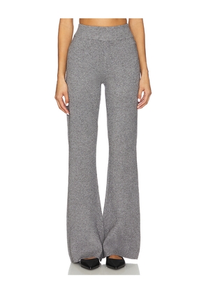 SEROYA Mickie Knit Flare Pant in Grey. Size L. Also in M, S, XS, XXS.