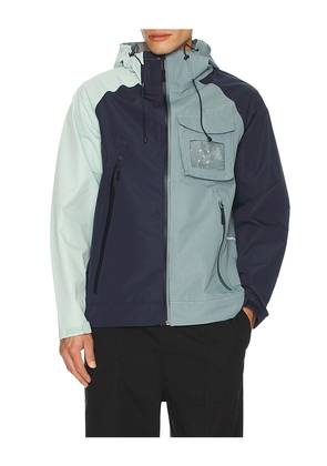 Pop Trading Company Oracle Hooded Jacket in Blue. Size M. Also in S, L.
