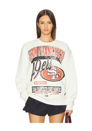 The Wild Collective 49ers Fleece Vintage Graphic Crew in Ivory. Size M. Also in XS, S.