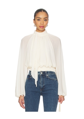 Ronny Kobo Anouk Blouse in Ivory. Size L. Also in XS, S, M.