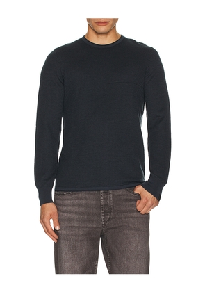 Rag & Bone Gregory Merino Crewneck Sweater in Blue. Size M. Also in S, L.