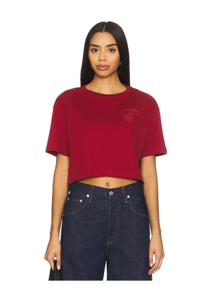 Terez x REVOLVE Miami Tonal Crop Logo Tee in Red. Size M. Also in S, XXS, XS, L, XL.