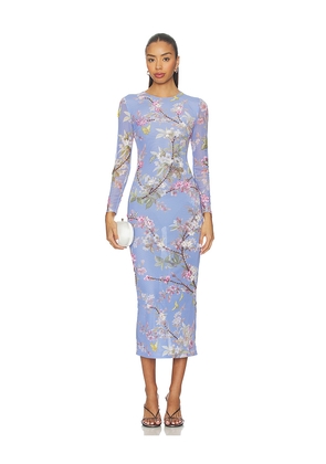 PatBO Delicata Embroidered Tulle Midi Dress in Lavender. Size 6. Also in 0.
