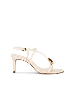 Schutz Azure Mid Embellished Sandal in White. Size 10. Also in 6, 6.5, 7, 7.5, 8, 8.5, 9, 9.5.
