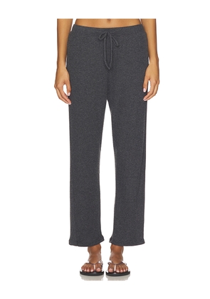 perfectwhitetee Remi Drawstring Pant in Charcoal. Size M. Also in XS, S, L.