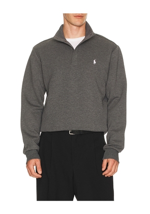 Polo Ralph Lauren Long Sleeve Double Knit Tech Snap Mocknock Pullover in Grey. Size L. Also in S, M, XL/1X.