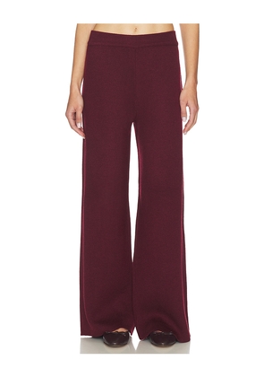 SEROYA Juna Knit Pant in Burgundy. Size M. Also in L, S, XS, XXS.