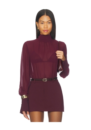 SEROYA Mary Top in Wine. Size S. Also in M.