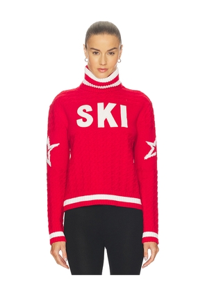 Perfect Moment Glacier Turtle Neck Sweater in Red. Size M. Also in XS, S, L, XL.