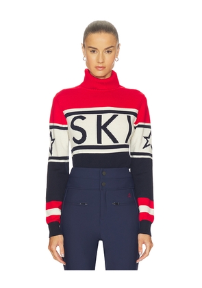 Perfect Moment Schild Sweater in Navy,Red. Size M. Also in XS, S, L, XL.