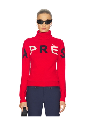 Perfect Moment Apres Sweater II in Red. Size M. Also in XS, S, L, XL.