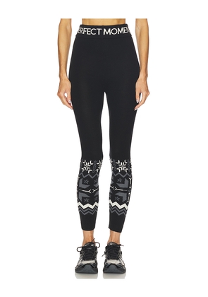 Perfect Moment Nordic Merino Wool Legging in Black. Size M. Also in XS, S.