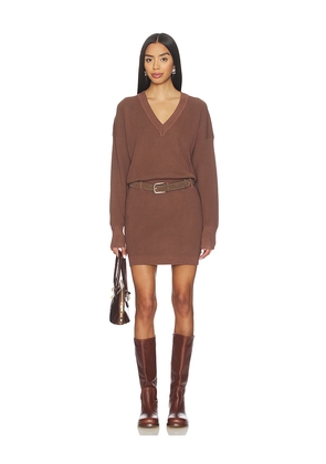 SOVERE Venice Sweater Dress in Brown. Size M. Also in XS, S.