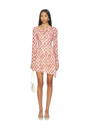 SOVERE Euphoria Longsleeve Dress in Rust. Size M. Also in XS, S, L, XL.