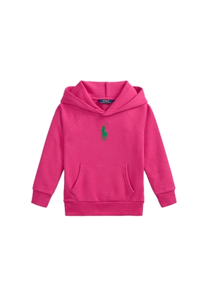 Polo Ralph Lauren Kids Long Sleeve Lightweight Magic Fleece Hoodie in Pink. Size 3. Also in 2, 4.