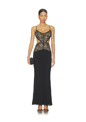 Tiger Mist Wisteria Maxi Dress in Black. Size S. Also in M.