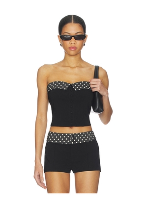 Tiger Mist Albie Top in Black. Size M. Also in XS, S, L, XL.