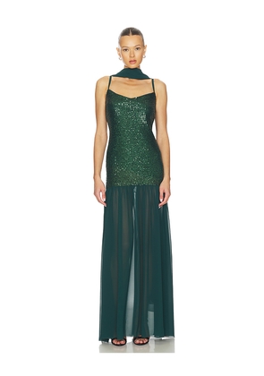 Show Me Your Mumu Dalia Maxi Dress in Dark Green. Size M. Also in XS, S, L, XL, XXL.
