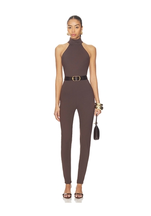 Susana Monaco Carryover Legging Jumpsuit in Chocolate. Size M. Also in XS, L, XL.