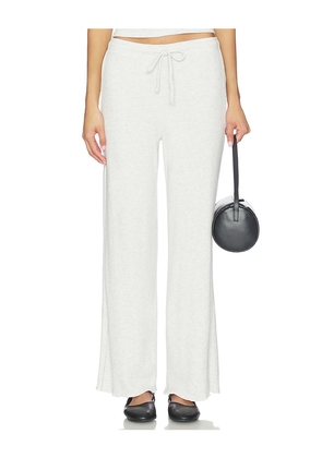 perfectwhitetee Maddie Waffle Drawstring Pant in Grey. Size M. Also in S, L, XL.