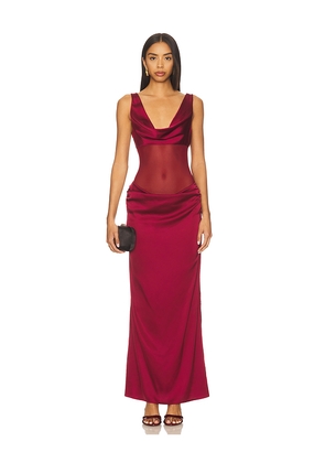 superdown Astri Maxi Dress in Wine. Size M. Also in XXS, XS, S, L, XL.