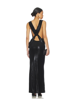 superdown Stacy Maxi Dress in Black. Size M. Also in S, L, XL.