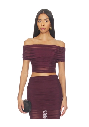 SEROYA Marsh Top in Wine. Size S. Also in M, XL, XS, XXS.