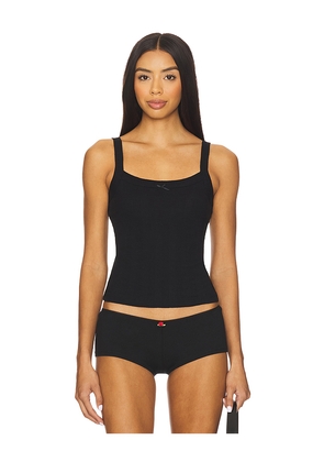 RAT BOI Pointelle Cami Top in Black. Size S. Also in XS, M, XL, XXL.