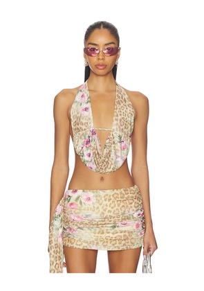 Tiger Mist Risa Top in Brown. Size M. Also in S, XS, L.