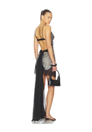 SIEDRES Zaya Top in Metallic Silver, black, grey. Size S. Also in M, XS.