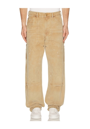 Polo Ralph Lauren Cotton Canvas Piece-Dyed Shrock Workwear Pant in Red,Yellow. Size 34. Also in 36.