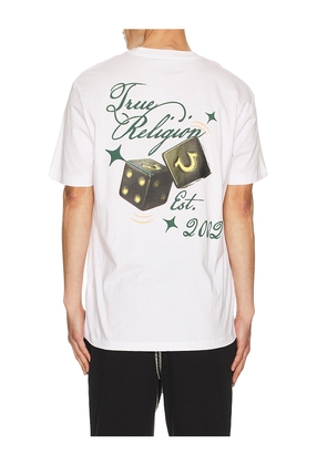 True Religion Dice Tee in White. Size M. Also in L, S, XL/1X.