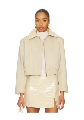 SELMACILEK Latte Jacket in Beige. Size M. Also in S, XS.