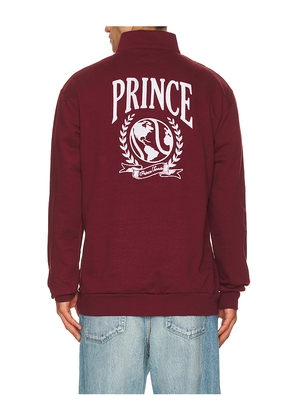 Prince Tennis Fleece Quarter Zip Pullover in Burgundy. Size M. Also in L, S, XL/1X.