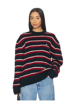Tommy Jeans Stripe Badge Sweater in Red. Size M. Also in XS, S, L, XL/1X.